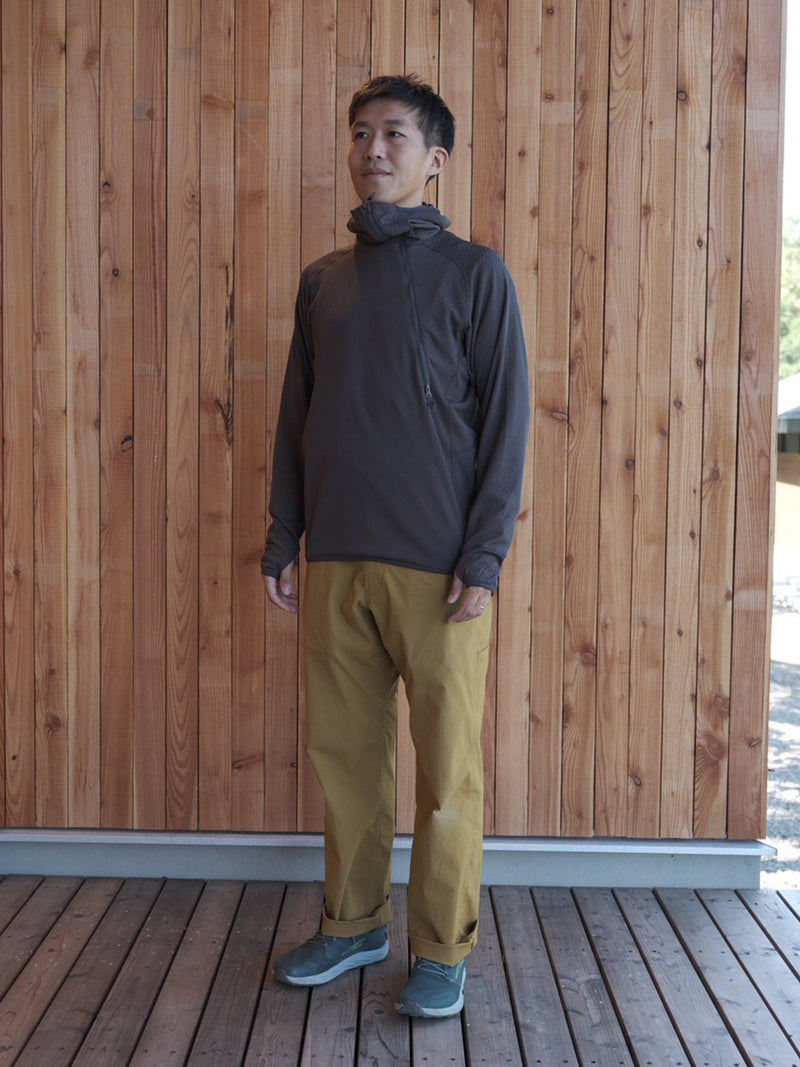 Zero-G Fleece Half Zip Hoody 着用イメージ